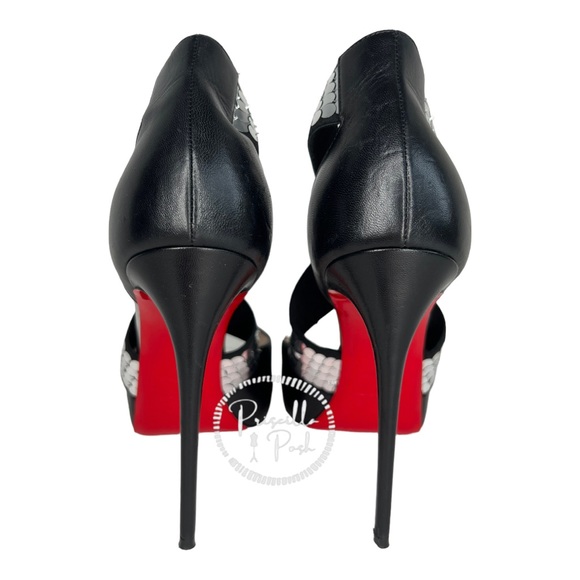 Christian Louboutin
Xiletta Disco Ball Red Sole Sandals Black Silver Sequin 38 - Picture 5 of 16
